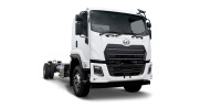 White commercial truck cab on white background.